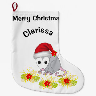 Christmas Stocking,  Opossum  Large Christmas Stocking