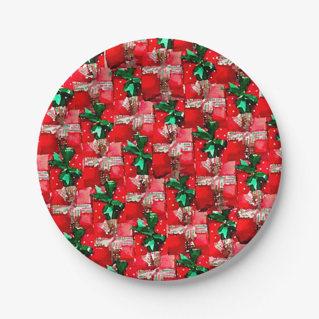 Christmas Stocking Paper Plates (Front)