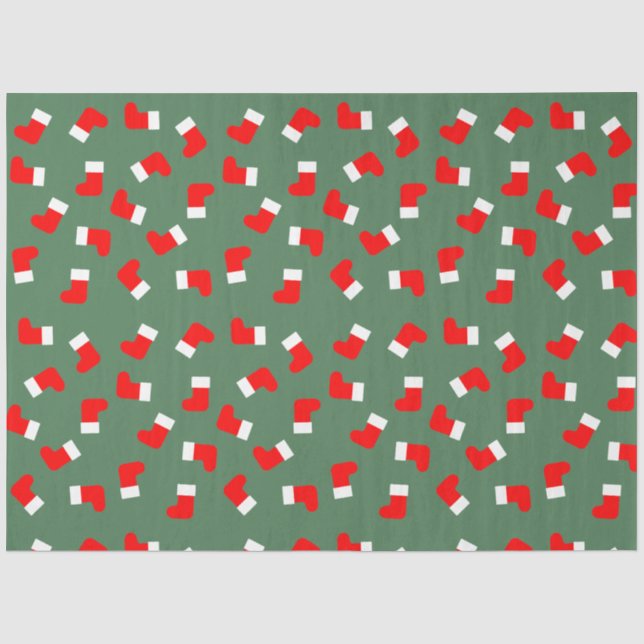 Christmas Stocking Pattern Tissue Paper (Front)