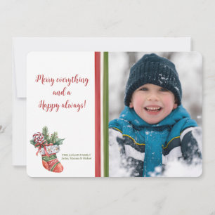 Christmas Stocking Photo Holiday Card