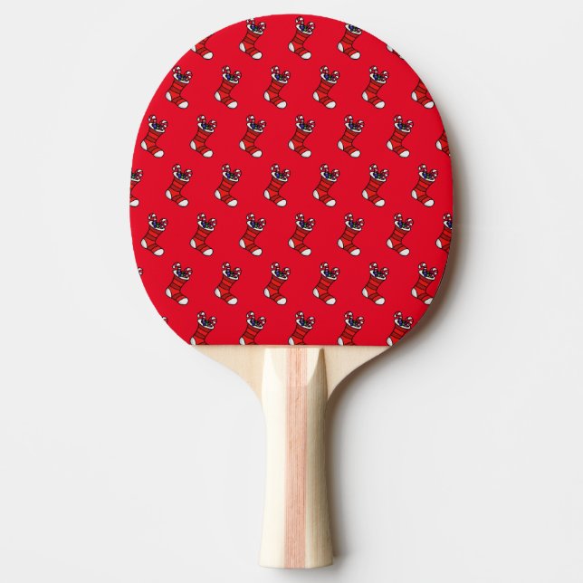 Christmas stocking ping pong paddle (Front)