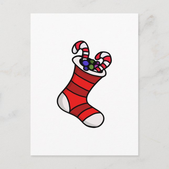 Christmas stocking postcard (Front)