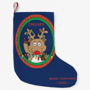 Christmas Stocking "ReindeerLights"