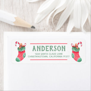 Christmas Stocking Return Address Label