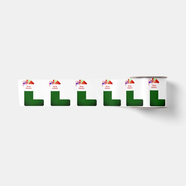 Christmas Stocking Ribbon Satin Ribbon (Front)