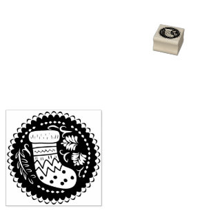 Christmas Stocking Rubber Stamp