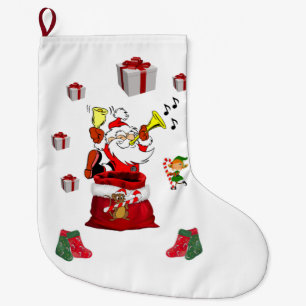 Christmas Stocking, Santa Large Christmas Stocking