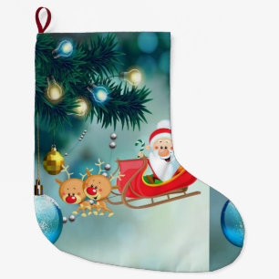 Christmas Stocking, Santa Large Christmas Stocking