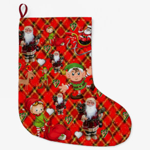 Christmas Stocking, Santa Large Christmas Stocking