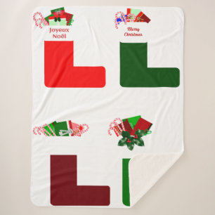 Christmas Stocking Sherpa Blanket