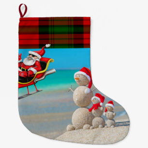 Christmas Stocking, Snowman Large Christmas Stocking