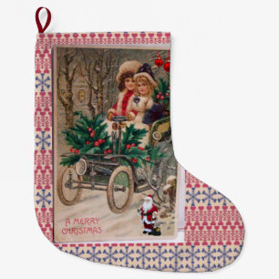 Christmas Stocking, Vintage Large Christmas Stocking