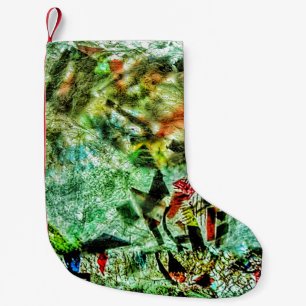 Christmas stocking white abstract recycled plastic