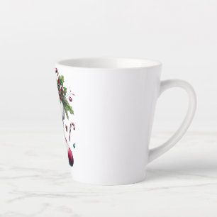 Christmas Stocking with Gifts and Candy Canes Latte Mug
