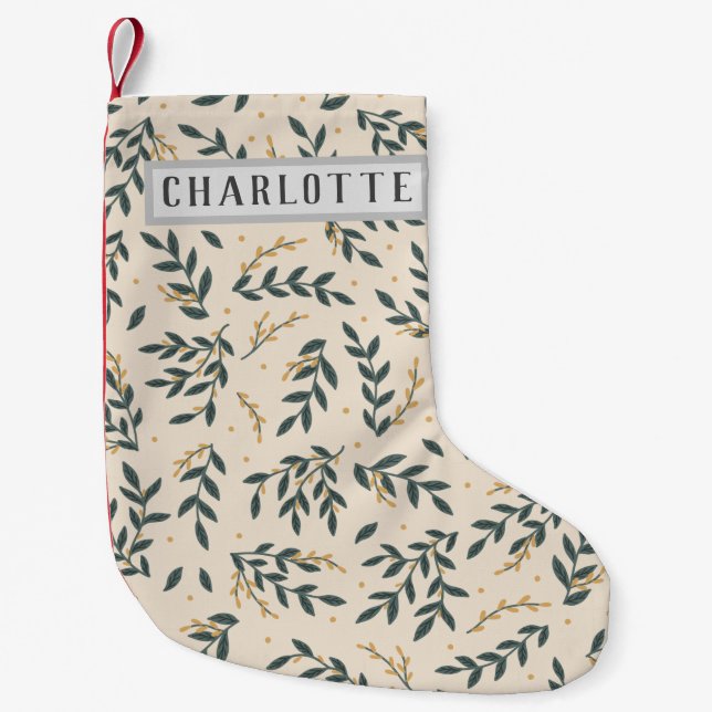 Christmas Stocking with Hollies (Front)