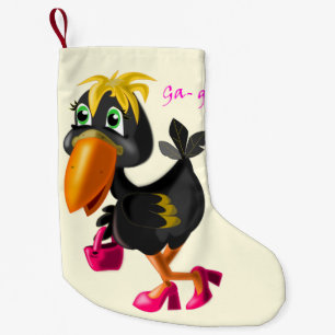 Christmas Stocking with Modern Bird