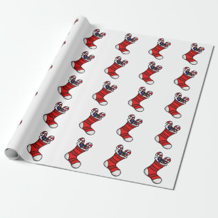 Christmas stocking wrapping paper