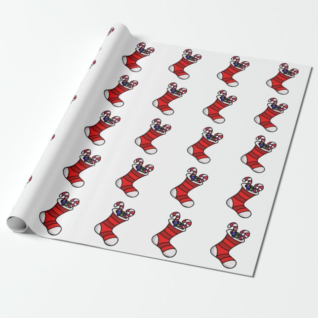 Christmas stocking wrapping paper (Unrolled)