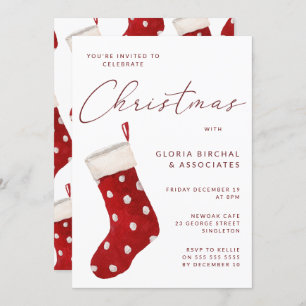 Christmas Stocking Xmas Party Invitation