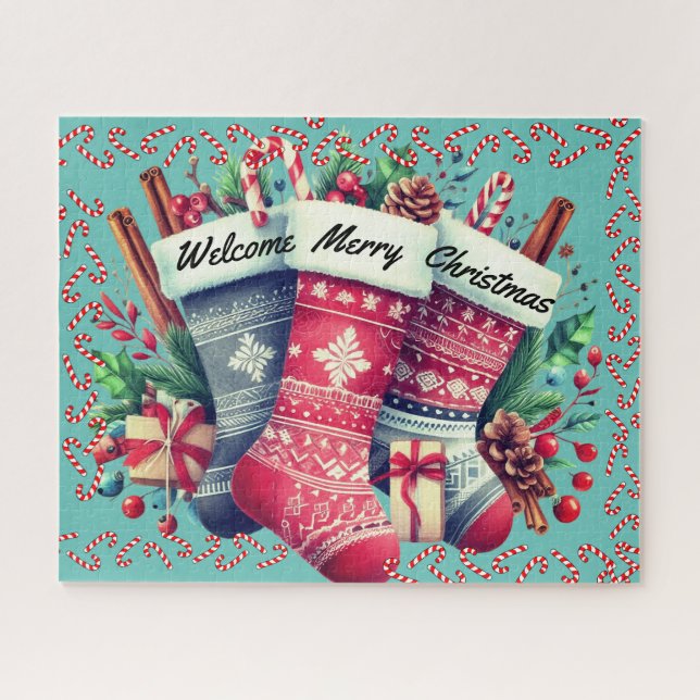 Christmas stockings jigsaw puzzle (Horizontal)