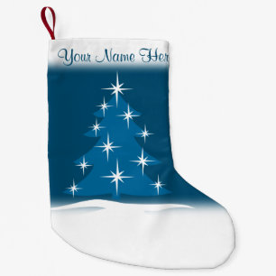 Christmas Stockings Personalised Blue Christmas