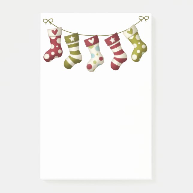 Christmas Stockings Post-it Notes (Front)