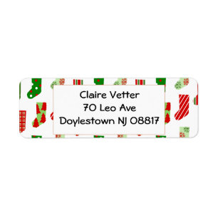 Christmas Stockings Return Address Label