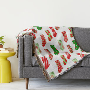 Christmas Stockings Throw Blanket