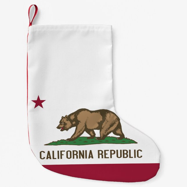 Christmas Stockings with Flag of California, USA (Front)