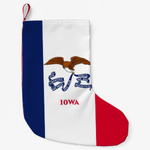 Christmas Stockings with Flag of Iowa, USA