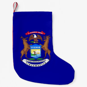 Christmas Stockings with Flag of Michigan
