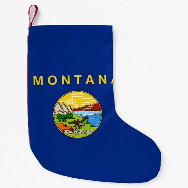 Christmas Stockings with Flag of Montana (Front)