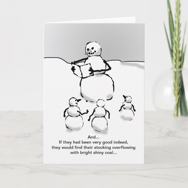 Christmas Story for snowmen Holiday Card (Front)