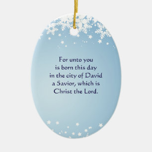 Christmas Story Luke 2 Christian Customised Dated Ceramic Tree Decoration