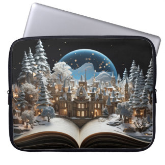 Christmas Storybook Snow-Globe Village Laptop Sleeve