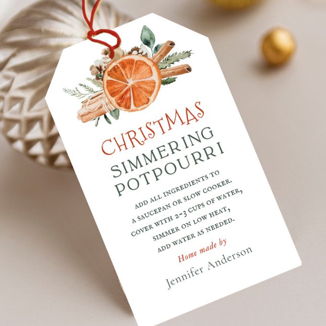 Christmas Stovetop Simmering Potpourri Gift Tag (Creator Uploaded)