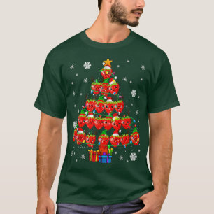 Christmas Strawberry Lover Santa Reindeer Strawber T-Shirt