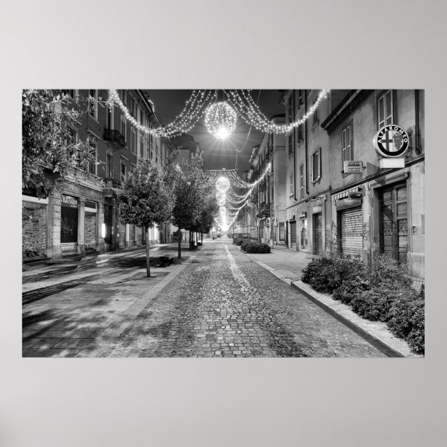 Christmas Street in Italy Poster (Front)
