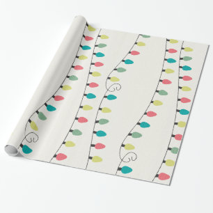 Christmas String of Lights Pattern Wrapping Paper