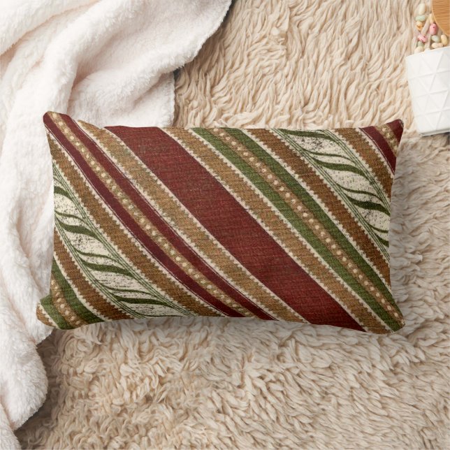 Christmas Stripe Pattern Pillow (Blanket)