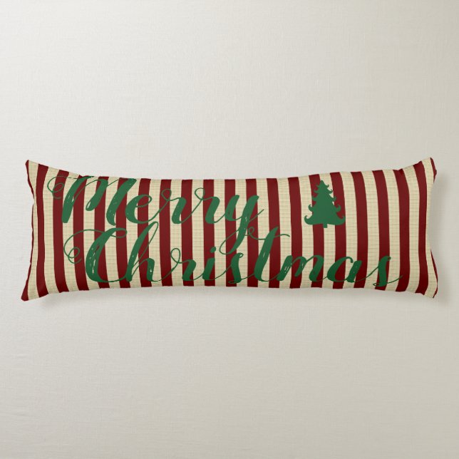 Christmas striped  body cushion (Front)