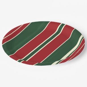 Christmas Stripes-12-Paper Plates