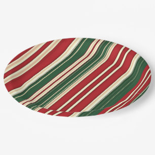 Christmas Stripes-1-Paper Plates