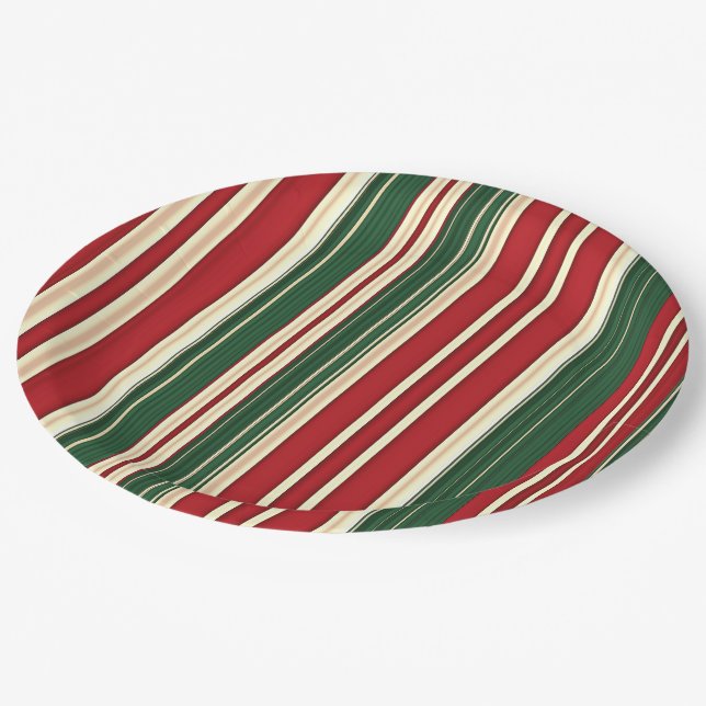 Christmas Stripes-1-Paper Plates (Angled)