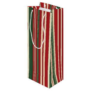 Christmas Stripes-1-WINE GIFT BAG
