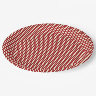 Christmas Stripes-20-Paper Plates