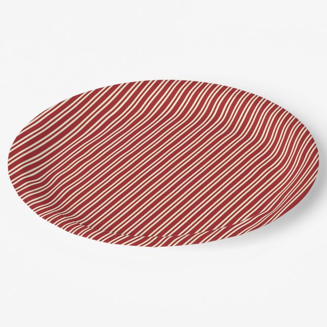 Christmas Stripes-20-Paper Plates (Angled)