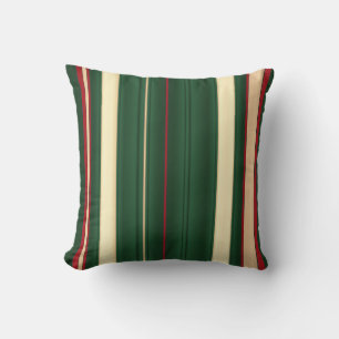 Christmas Stripes-26-Sq Throw Pillow