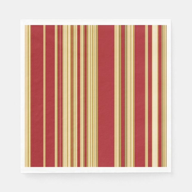 Christmas Stripes-5-Paper Napkins (Front)