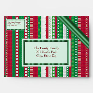 Christmas Stripes Envelopes